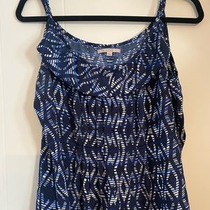 Women’s Blue Patterned Tank Top